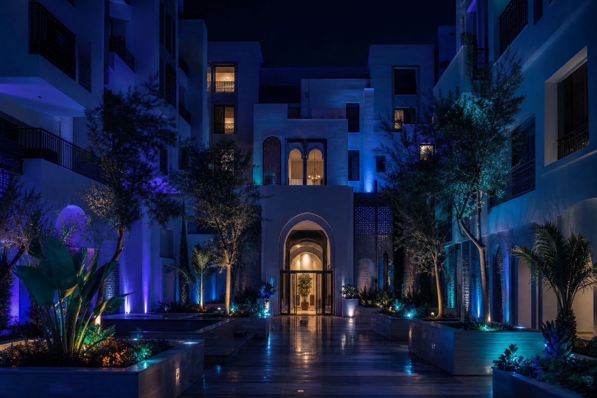 SYNEX, residential building courtyard for syndic ops